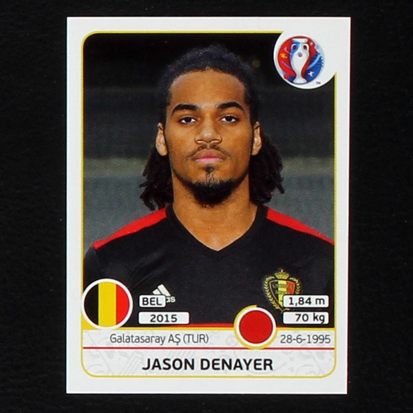 Jason Denayer Panini Sticker No. 471 - Euro 2016