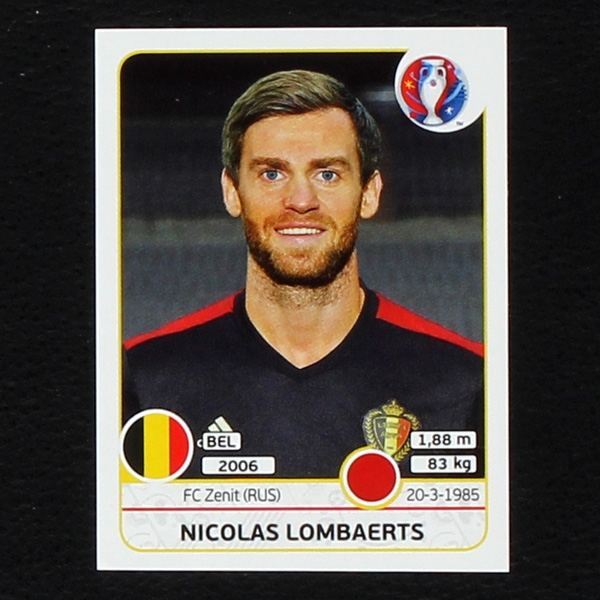 Nicolas Lombaerts Panini Sticker No. 470 - Euro 2016