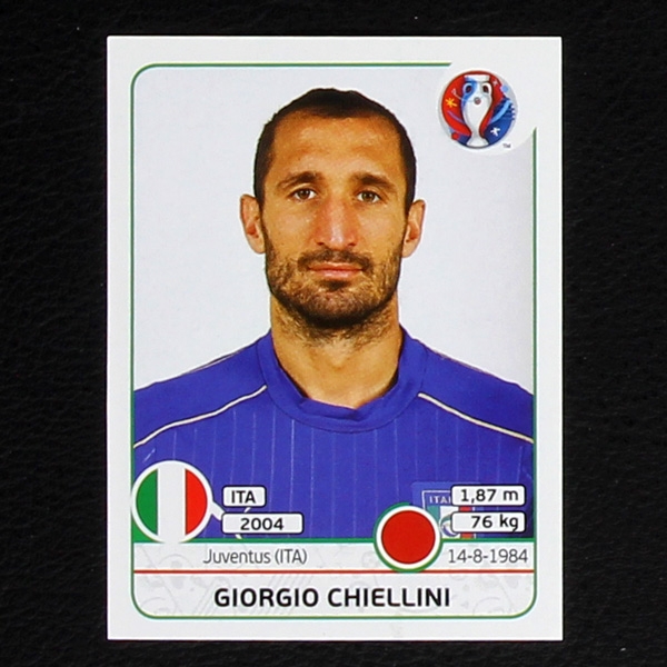 Giorgio Chiellini Panini Sticker No. 500 - Euro 2016