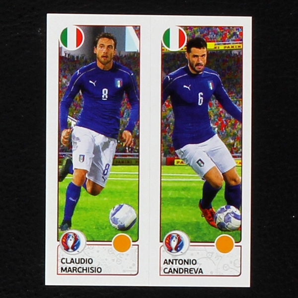 Marchisio - Candreva Panini Sticker No. 495 - Euro 2016