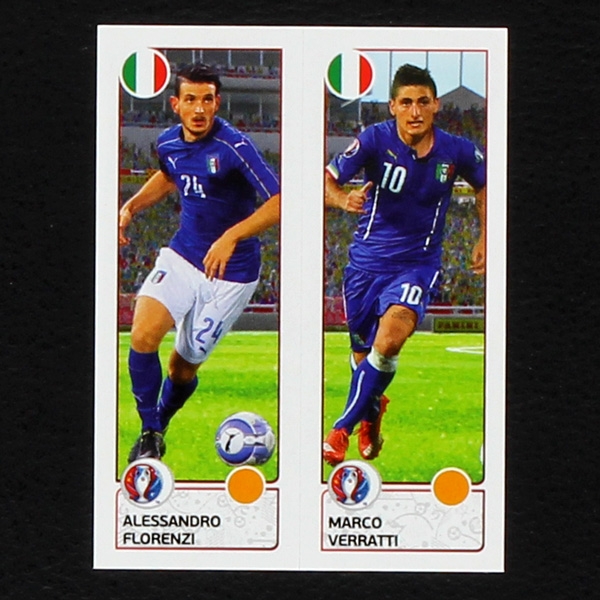 Florenzi - Verratti Panini Sticker No. 494 - Euro 2016