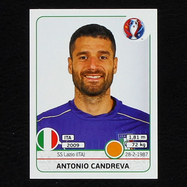 Antonio Candreva Panini Sticker No. 511 - Euro 2016