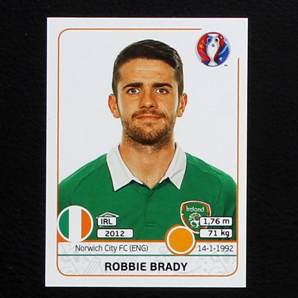 Robbie Brady Panini Sticker No. 529 - Euro 2016