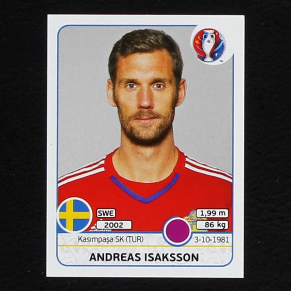 Andreas Isaksson Panini Sticker No. 549 - Euro 2016