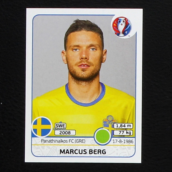 Marcus Berg Panini Sticker No. 565 - Euro 2016