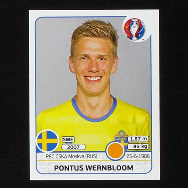 Pontus Wernbloom Panini Sticker No. 564 - Euro 2016