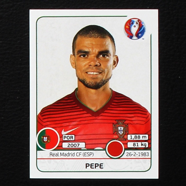 Pepe Panini Sticker No. 580 - Euro 2016