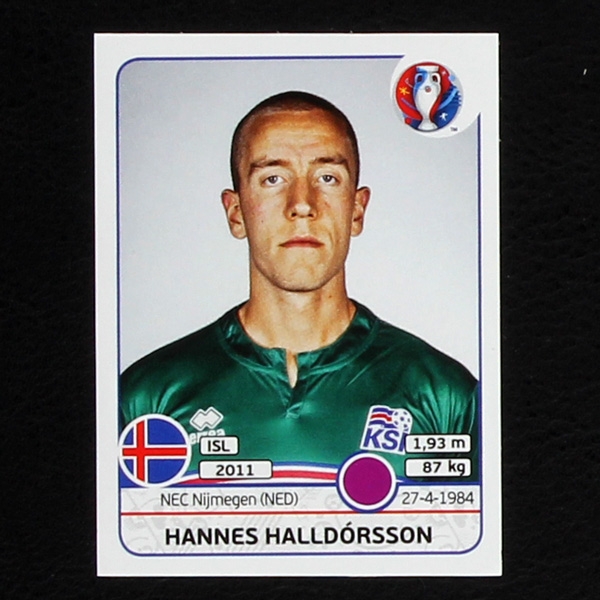 Hannes Halldorsson Panini Sticker No. 609 - Euro 2016