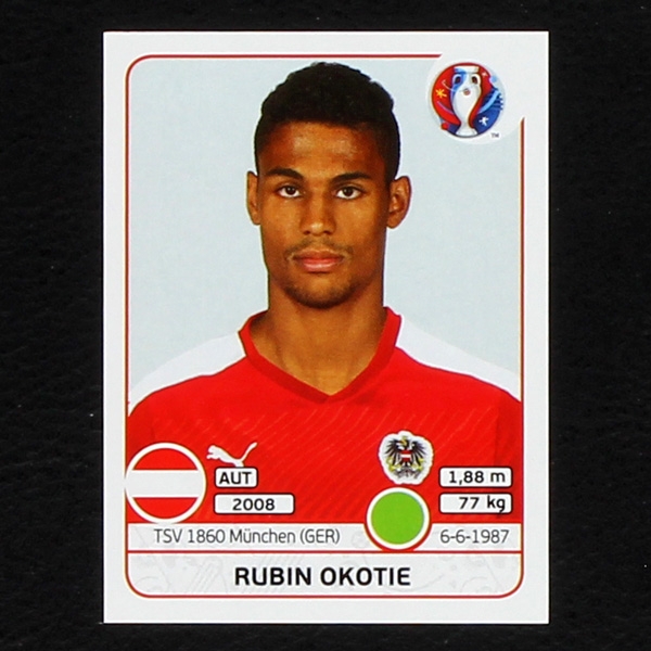 Rubin Okotie Panini Sticker No. 646 - Euro 2016