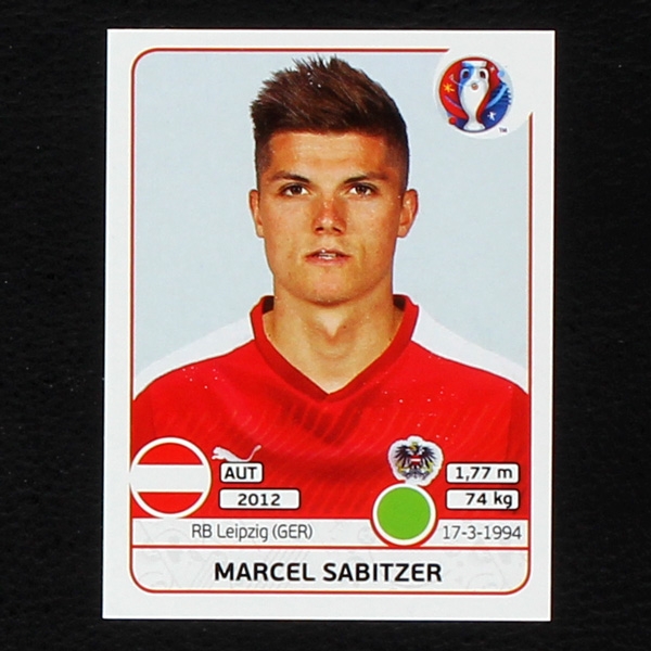 Marcel Sabitzer Panini Sticker No. 647 - Euro 2016