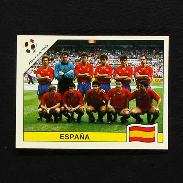 Italia 90 Nr. 347 Panini Sticker Espana Mannschaft