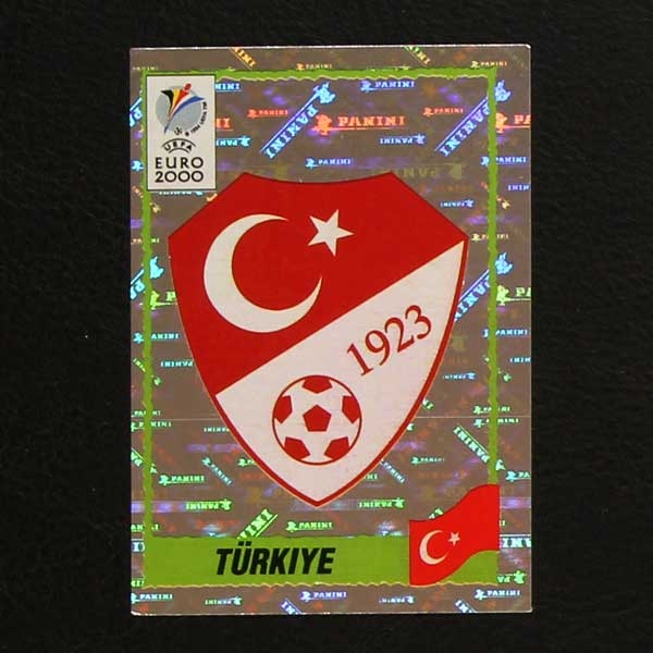 Euro 2000 Nr. 141 Panini Sticker Wappen Türkiye