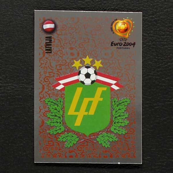 Euro 2004 No. 254 Panini sticker badge Latvija