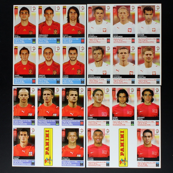 Euro 2008 Panini update Sticker komplett