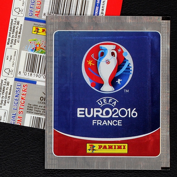 Euro 2016 Panini Sticker Tüte - rote Version