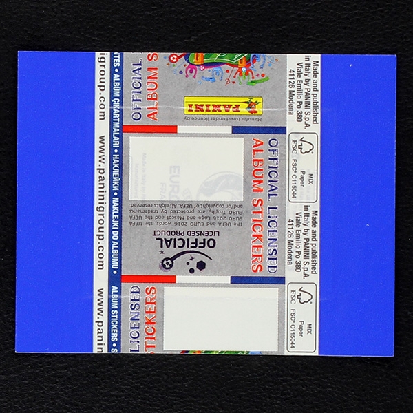 Euro 2016 Panini Tüte - blau ohne Barcode