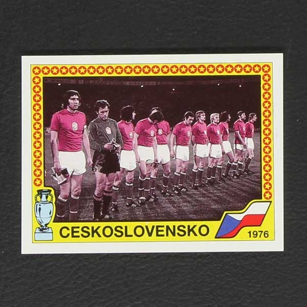 Euro 88 Nr. 013 Panini Sticker Mannschaft Ceskoslovensko 1976