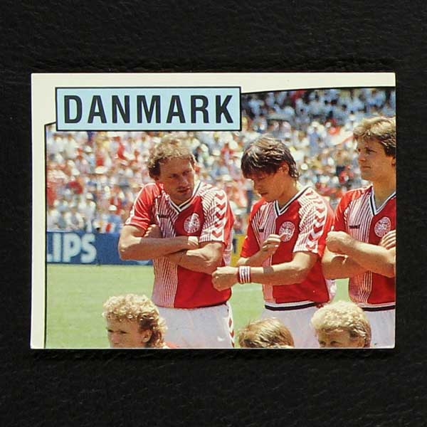 Euro 88 Nr. 099 Panini Sticker Danmark oben links