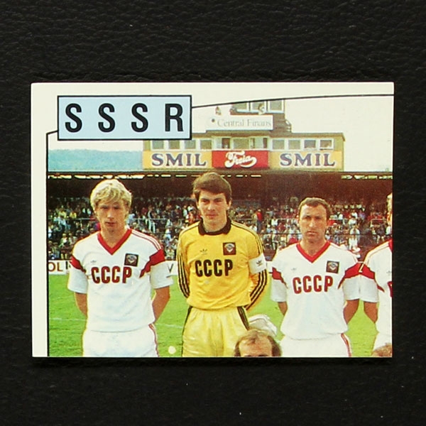 Euro 88 Nr. 234 Panini Sticker Mannschaft SSSR oben links