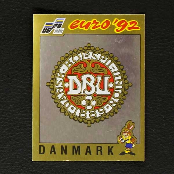 Euro 92 Nr. 214 Panini Sticker Danmark Wappen