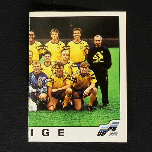 Euro 92 Nr. 015 Panini Sticker Sverige rechts