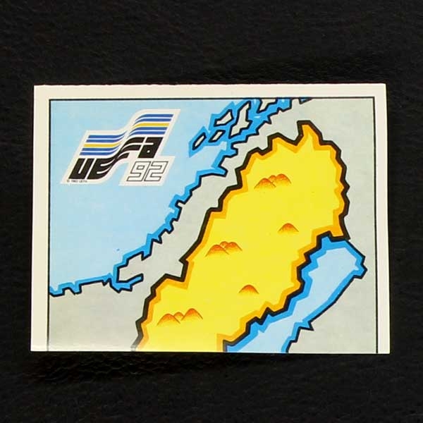 Euro 92 No. 004 Panini sticker map above