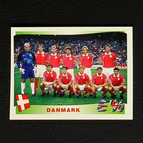 Euro 96 Nr. 276 Panini Sticker Mannschaft Danmark