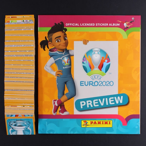 Euro 2020 Preview Panini sticker album complete Belgian Version
