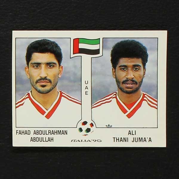 Italia 90 Nr. 312 Panini Sticker F. A. Abdullah - A. Juma a