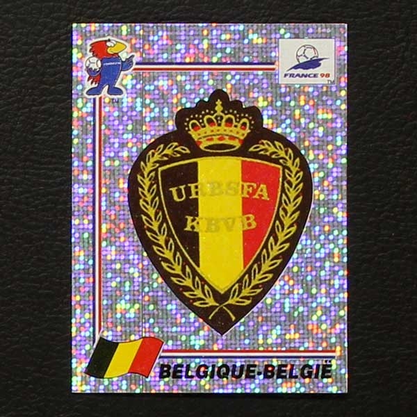 France 98 No. 318 Panini sticker Belgique badge