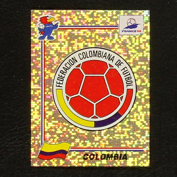 France 98 Nr. 446 Panini Sticker Colombia Wappen