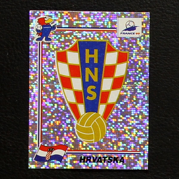 France 98 Nr. 535 Panini Sticker Hrvatska Wappen