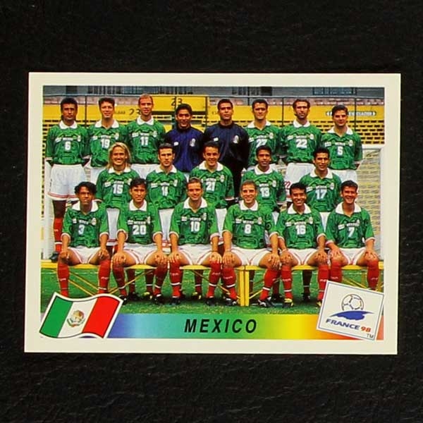 France 98 Nr. 353 Panini Sticker Team Mexico