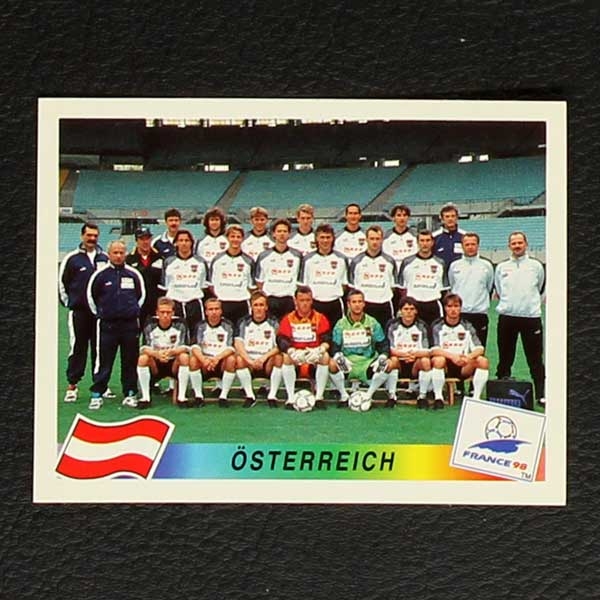 France 98 Nr. 138 Panini Sticker Team Österreich