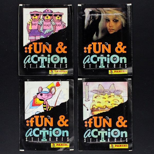 Fun & Action Stickers 1991 Panini Sticker 4 Varianten