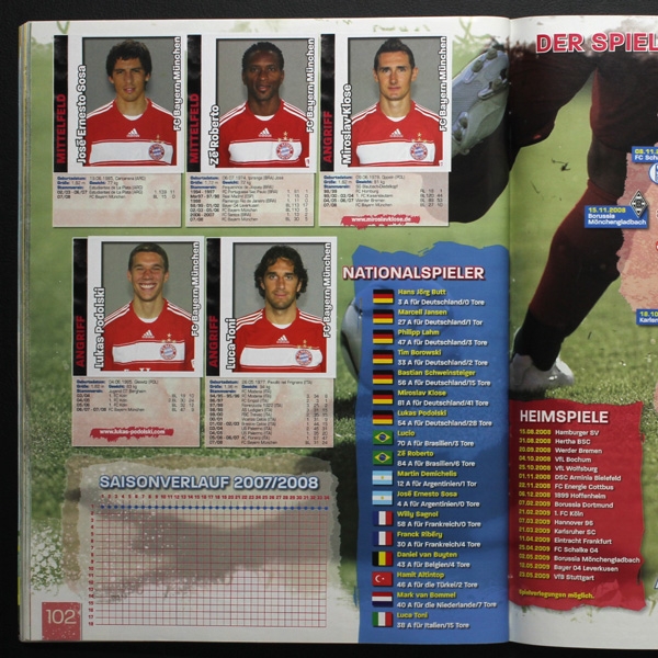 Fußball 2008 Panini Sticker Album komplett - Bild Version