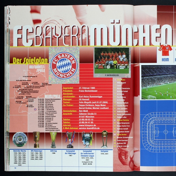 Fußball 2005 Panini Sticker Album komplett