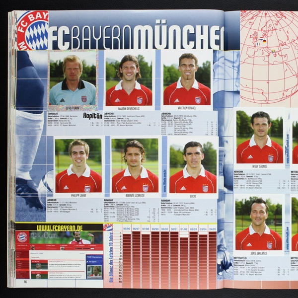 Fußball 2005 Panini Sticker Album komplett