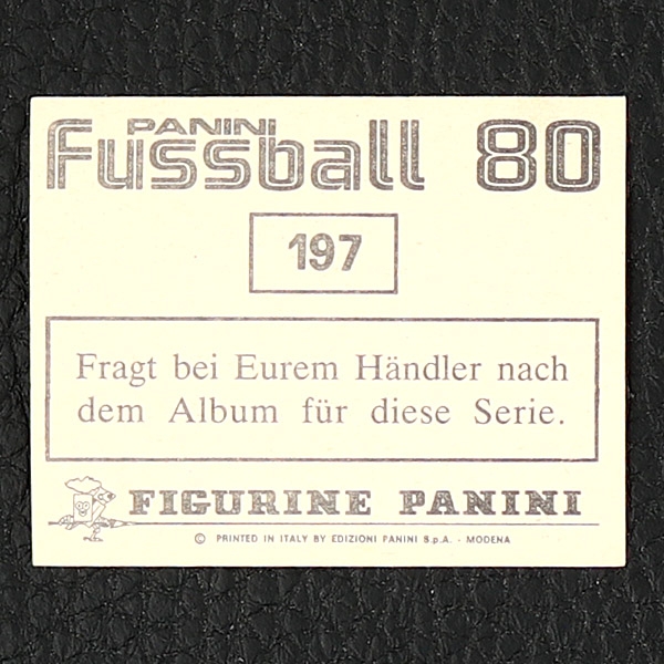 Pierre Littbarski Panini Sticker Nr. 197 - Fußball 80