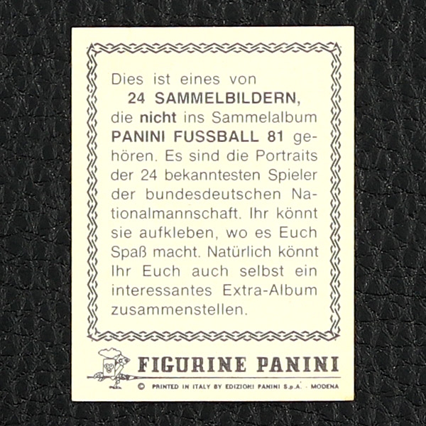H. Hrubesch Panini Sticker - Fußball 81