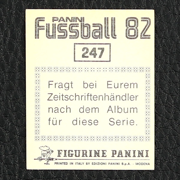 Klaus Allofs Panini Sticker Nr. 247 - Fußball 82
