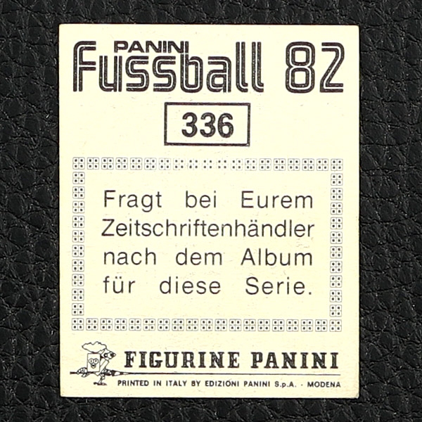 Bernd Förster Panini Sticker No. 336 - Fußball 82