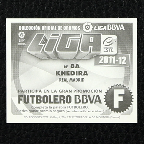 Khedira Panini Sticker Nr. 8 A - Liga 2011-12 BBVA