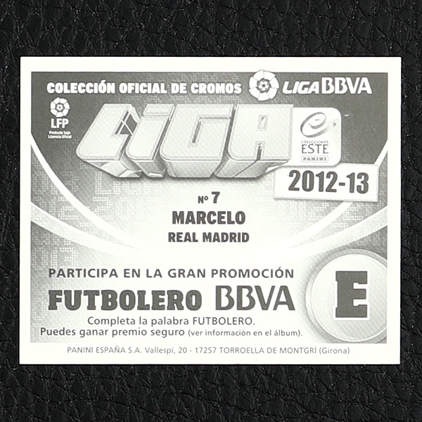 Marcelo Panini Sticker No. 7 - Liga 2012-13 BBVA