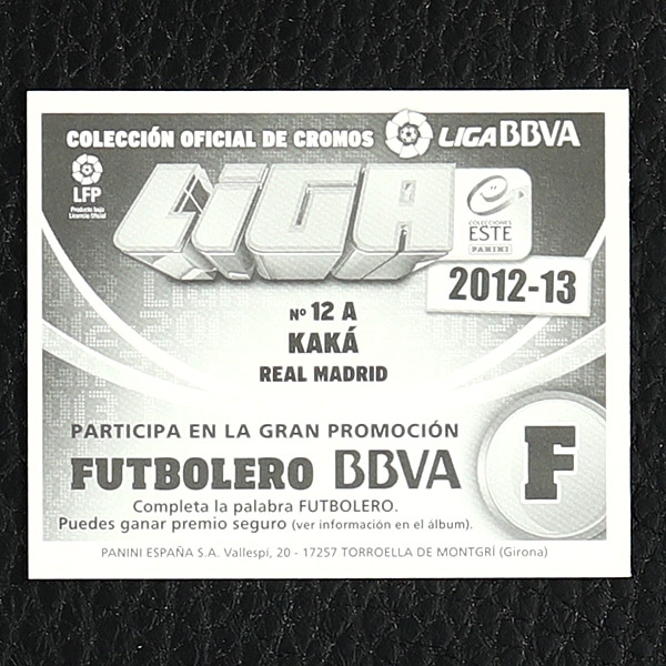 Kaka Panini Sticker Nr. 12 A - Liga 2012-13 BBVA