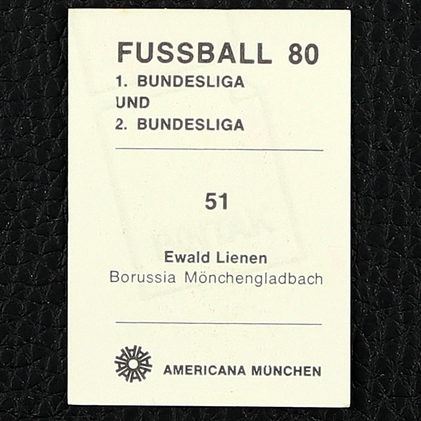 Ewald Lienen Panini Sticker Nr. 51 - Fußball 80