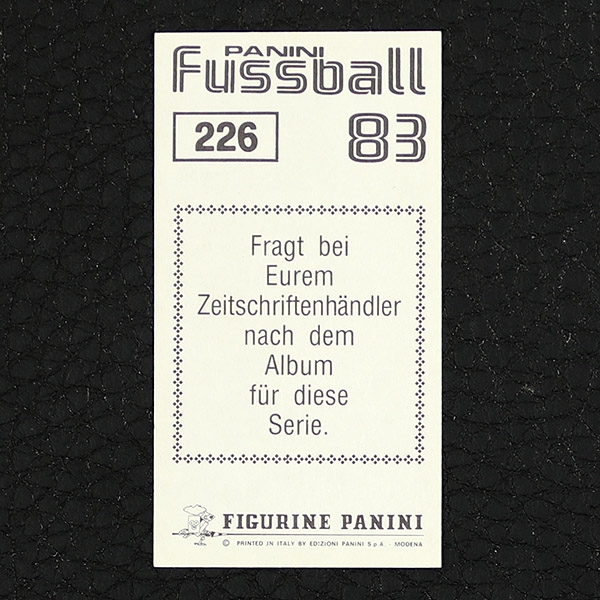 Friedhelm Funkel Panini Sticker Nr. 226 - Fußball 83