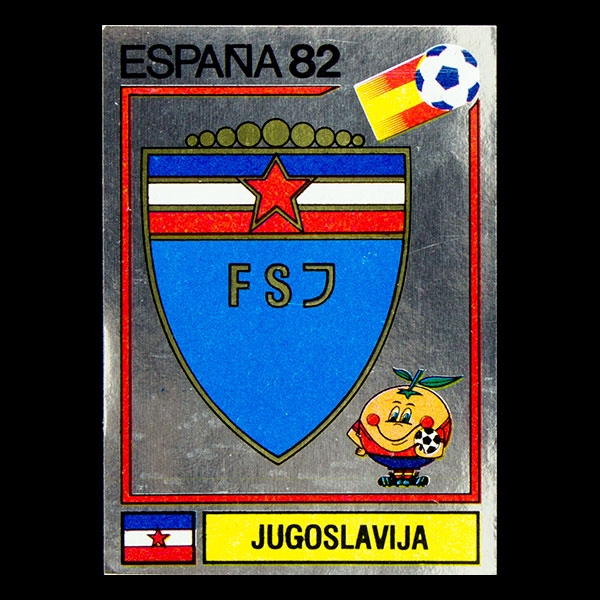 Espana 82 No. 310 Panini sticker Jugoslavija badge