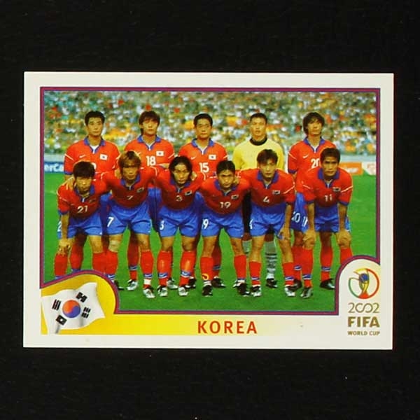Korea Japan 2002 No. 241 Panini sticker team Korea