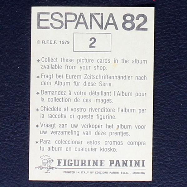 Espana 82 Nr. 2 Panini Sticker Logo Wappen